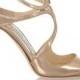 Jimmy Choo Lang mirrored-leather sandals