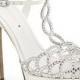 Sergio Rossi Crystal-Coated Satin T-Strap Sandals