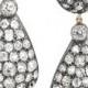 Olivia Collings 1970s silver diamond earrings
