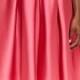Carmen Marc Valvo Sleeveless Ruffle Waist Party Dress, Strawberry