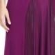 Donna Karan Cowl-Back Bi-Fabric Evening Gown