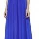 Badgley Mischka Collection Beaded One-Shoulder Ruched-Waist Gown, Ultra Violet