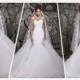 2014 Designers White Lace Mermaid Wedding Dresses Removable Train Bridal Gowns