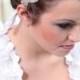 Bridal Tiara Hair Headband Beaded Ribbon Tiara Halo