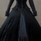 Black Velvet Vintage Winter Outfit Victorian Dress