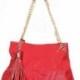 GUCCI Red Shoulder bag with Chain Straps