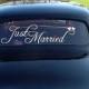 Just Married Wedding Car Cling Decal Sticker Window Banner Decoration