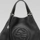 GUCCI Black Soho Shoulder Hobo Bag with Flexible Handles