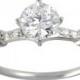 Tressa Collection Sterling Silver Round Cut Bridal Cubic Zirconia Ring - Silver
