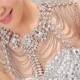 Free Shipping Shining Rhinestones Shoulder Chain Necklace Wedding Bride Jewelry(new)
