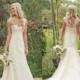 2015 New Lace Wedding Dresses Cap Sleeve White Ivory Bridal Gown With Long Train