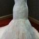 Blush And Ivory Mermaid Wedding Dress Ready To Ship