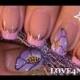 How To Paint A Sideways Flower Nail Design
