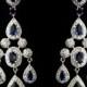 NWT Stunning Sapphire Blue CZ Wedding Prom Pageant Chandelier Earrings
