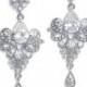 NWT Mariell Art Nouveau Cubic Zirconia Prom Or Wedding Earrings
