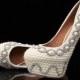 Ivory/white Pearl Rhinestone Diamante Bridal Prom Party Shoes Multiple Choices
