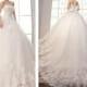 New Appliques Ball Gown Elegant Wedding Dresses Bridal Gowns Custom Long Tail