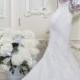 Fashion White/ivory Mermaid Long-Sleeve Lace Wedding Dresses Custom-made 2014