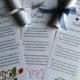 100 Personalised Wedding Favour Scrolls, With Organza Ribbon, 5 Poems & 5 Styles