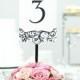 Hortense Flourish Black & White Wedding Table Card Numbers 1-40