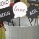 Hortense Love Hugs & Kisses XOXO Word Bubble Photo Booth Prop Set