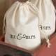25 Mr. & Mrs. Cotton Wedding Bridal Shower Favor Bags