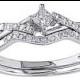 FINE JEWELRY 1/5 CT. T.W. Diamond 10K White Gold Bridal Ring Set