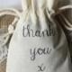 Thank You Cotton Wedding Favour Bags 