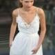 Maxi Wedding Gown Deep V Neck With Embroidery & Beads