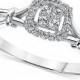 Diamond Halo Engagement Ring in Sterling Silver (5/8 ct. t.w.)