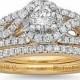FINE JEWELRY Modern Bride Signature 11⁄4 CT. T.W. Diamond 14K Yellow Gold Bridal Ring Set