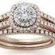 FINE JEWELRY Modern Bride Signature 1 CT. T.W. Diamond 14K Rose Gold Bridal Ring Set