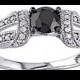 FINE JEWELRY 1 1/8 CT. T.W. Color-Enhanced Black Diamond 10K White Gold Bridal Ring