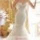 Mermaid/Trumpet Sweetheart Lace-up Court Train Organza Sleeveless Wedding Dresses