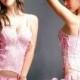 Women Sexy Mermaid Lingerie Set Pink Bridal Lace Belted Corset Top + G-Strings + Stocking