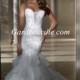 Trumpet/Mermaid Sweetheart Chapel Train Beading Tiered Organza Wedding Dress 2014