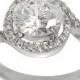 Tressa Women's Round Cut Cubic Zirconia Prong Set Bridal Style Ring in Sterling Silver