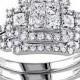 FINE JEWELRY 1 1/5 CT. T.W. Diamond 14K White Gold Bridal Ring Set