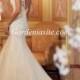 Mermaid/Trumpet Jewel/Scoop Court Train Appliques Shiny Crystals Tulle Wedding Dress 2014