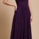 Simple Ruched Halter Empire A line Long Bridesmaid Dress