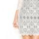 kensie Three-Quarter-Sleeve Layered-Look Lace-Overlay Dress