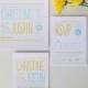 Modern Wedding Invitation - Unique Letterpress Invitation - Christine SAMPLE