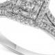 Diamond Princess Halo Engagement Ring in 14k White Gold (3/8 ct. t.w.)