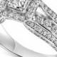 Diamond Three-Row Engagement Ring in 14k White Gold (1-3/8 ct. t.w.)