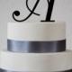 Monogram Wedding Cake Topper - A B C D E F G H I J K L M N O P Q R S T U V W X Y Z - Available In 14 Colors