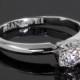 14k White Gold 4 Prong Solitaire Engagement Ring