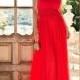 Cheap A-line Halter Sleeveless Red Formal Dress