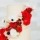 Red Fall Wedding Cake