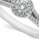 Diamond Ring, Platinum Certified Diamond Halo Engagement Ring (1/2 ct. t.w.)