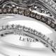 Le Vian Bridal Certified White and Chocolate Diamond Engagement Set in 14k White Gold (1-3/8 ct. t.w.)